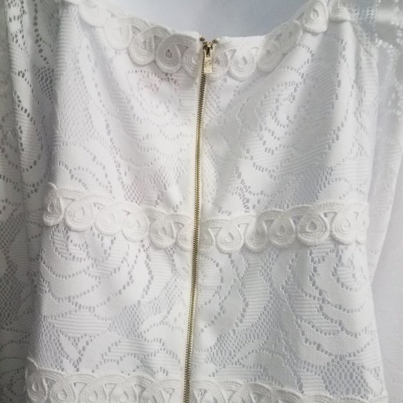 Lilly Pulitzer Zoella Dress Resort White Bungalow Blossom Lace NWT 1day Sale - Picture 5 of 8